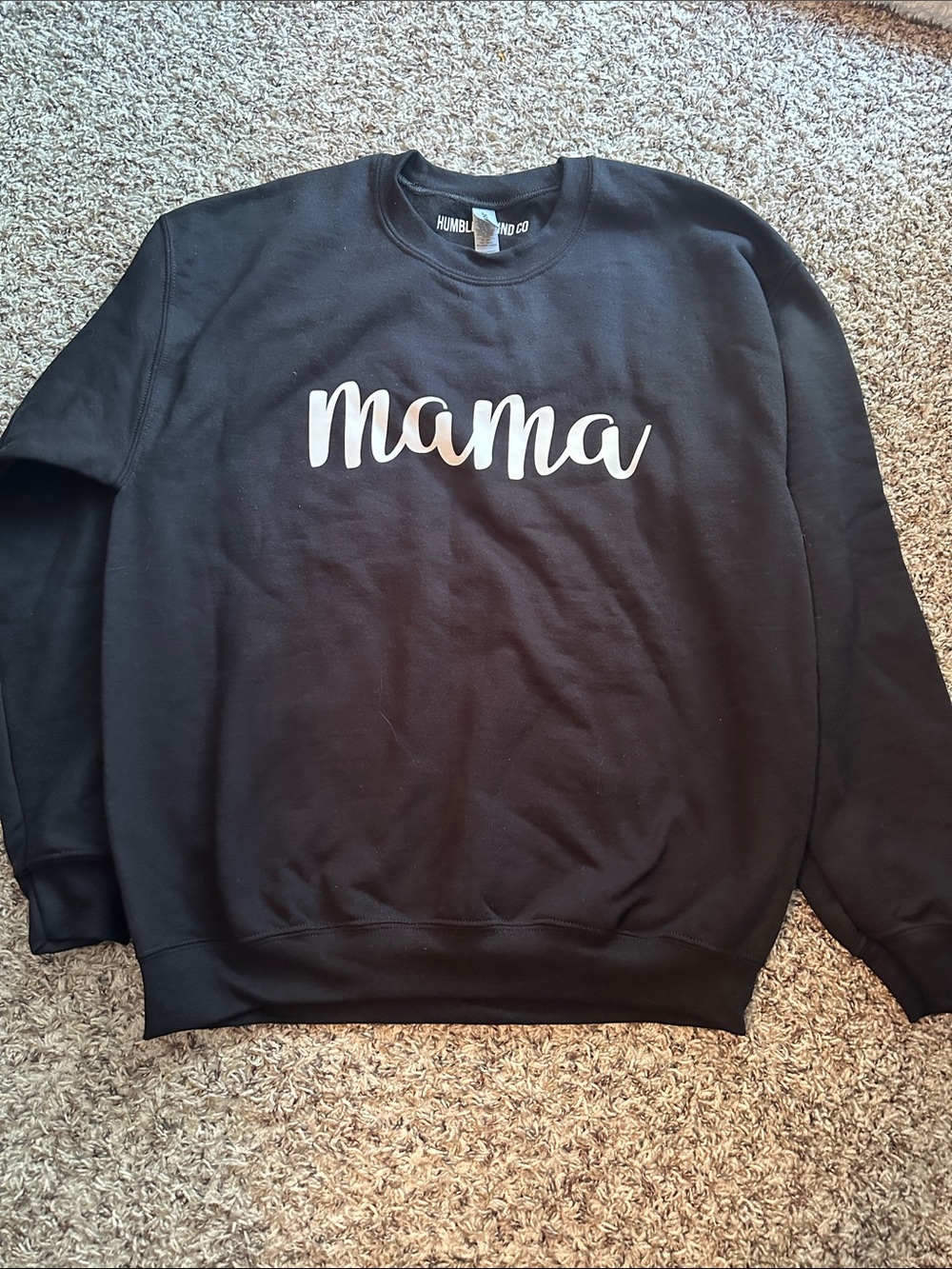 "Mama" Black Crewneck Sweatshirt